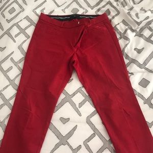 Banana Republic Red Sloan Pants Size 8